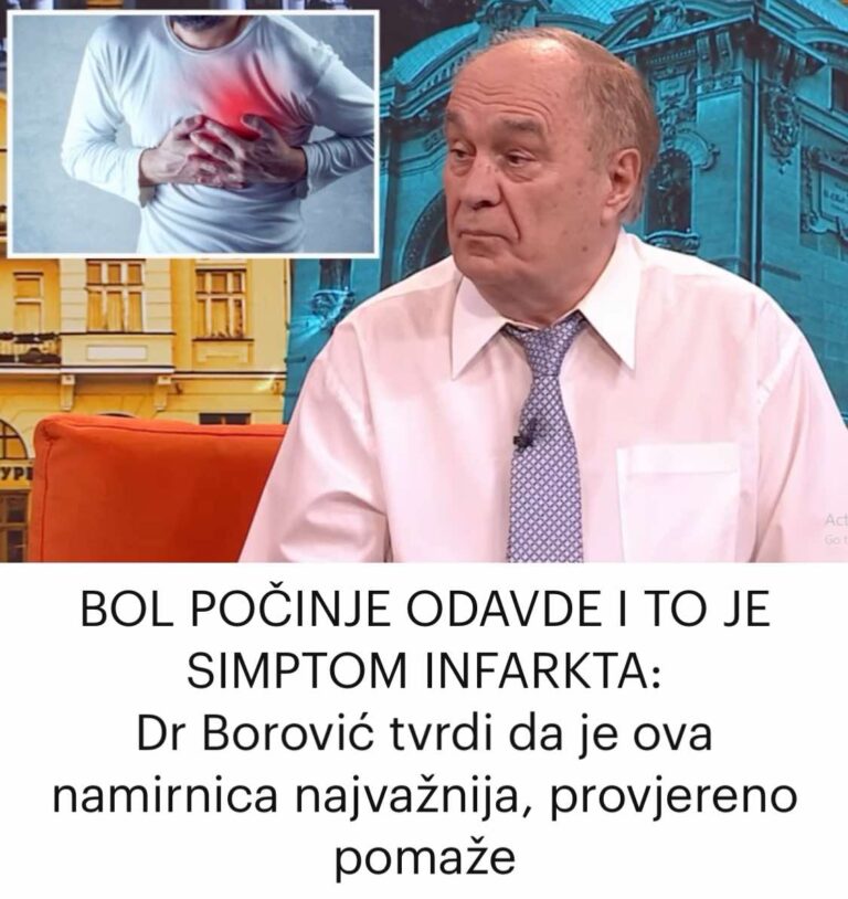 BOL POČINJE ODAVDE I TO JE SIMPTOM INFARKTA: Dr Borović tvrdi da je ova namirnica najvažnija, provjereno pomaže