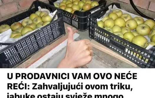 U PRODAVNICI VAM OVO NEĆE REĆI: Zahvaljujući ovom triku, jabuke ostaju svježe mnogo mjeseci, krompir ne niče, a mrkva traje cijelu godinu!