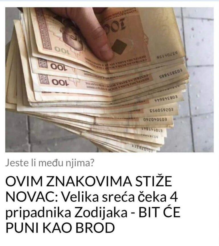 OVIM ZNAKOVIMA STIŽE NOVAC: Velika sreća čeka 4 pripadnika Zodijaka – BIT ĆE PUNI KAO BROD