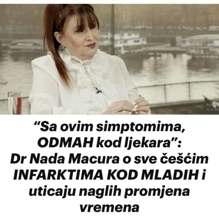 “Sa ovim simptomima, ODMAH kod ljekara”: Dr Nada Macura o sve češćim INFARKTIMA KOD MLADIH i uticaju naglih promjena vremena