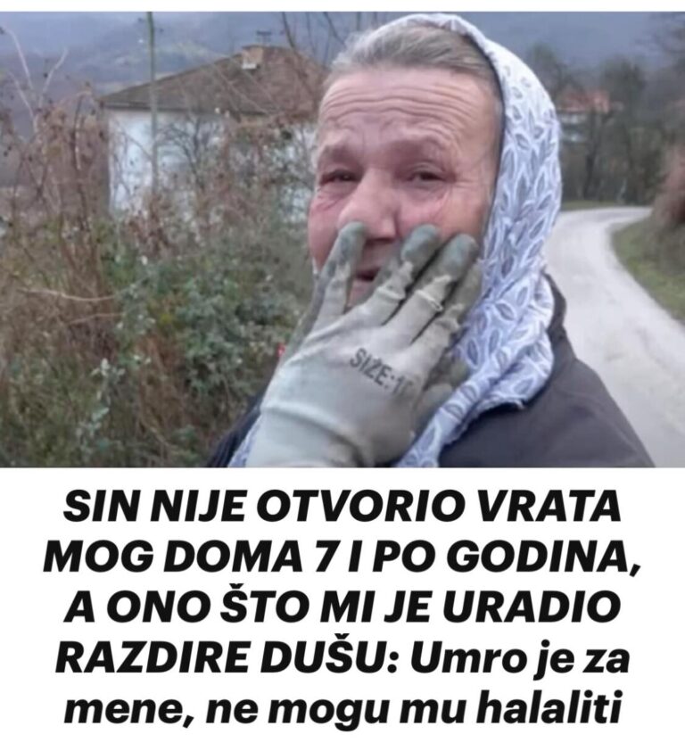 SIN NIJE OTVORIO VRATA MOG DOMA 7 I PO GODINA, A ONO ŠTO MI JE URADIO RAZDIRE DUŠU: Umro je za mene, ne mogu mu halaliti
