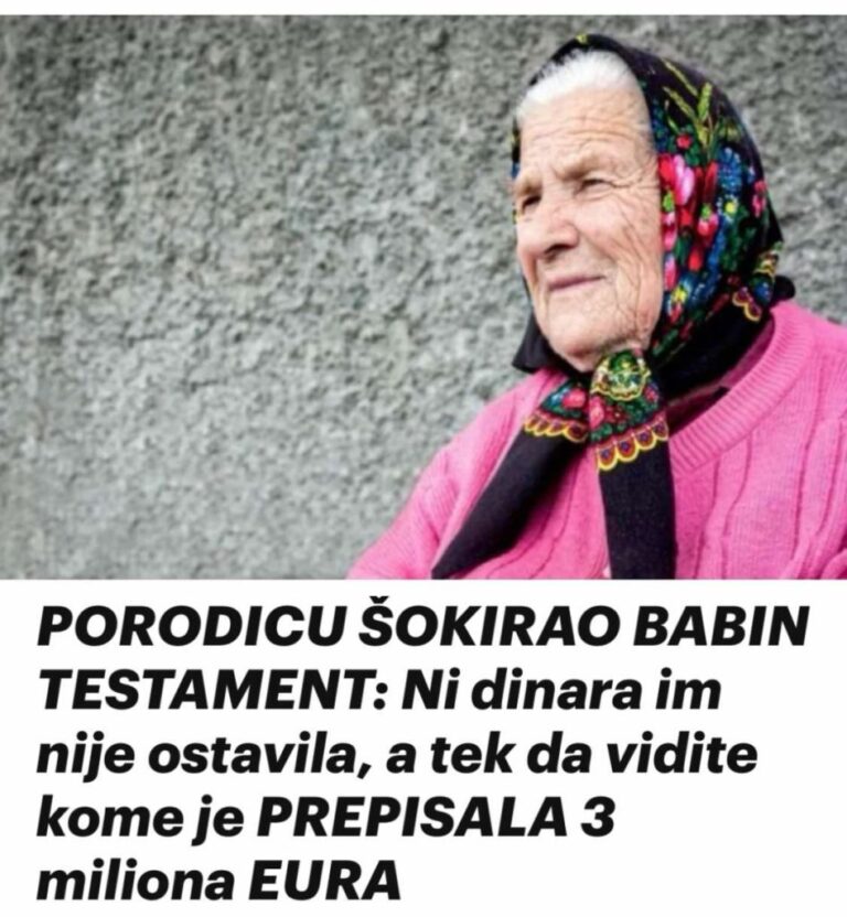PORODICU ŠOKIRAO BABIN TESTAMENT: Ni dinara im nije ostavila, a tek da vidite kome je PREPISALA 3 miliona EURA