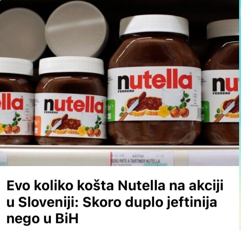 Evo koliko košta Nutella na akciji u Sloveniji: Skoro duplo jeftinija nego u BiH