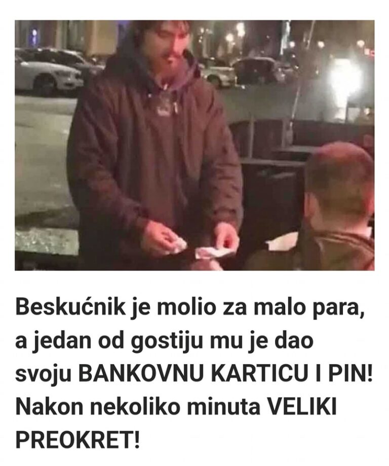 Beskućnik je molio za malo para, a jedan od gostiju mu je dao svoju BANKOVNU KARTICU I PIN! Nakon nekoliko minuta VELIKI PREOKRET!