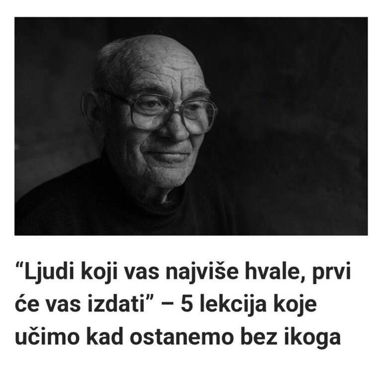 “Ljudi koji vas najviše hvale, prvi će vas izdati” – 5 lekcija koje učimo kad ostanemo bez ikoga