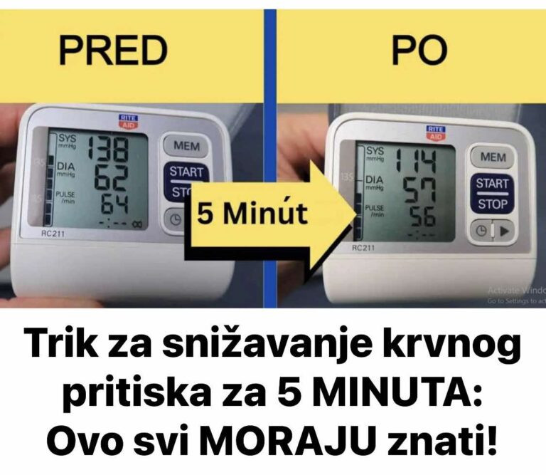 Trik za snižavanje KRVN0G pritiska za 5 MINUTA: 0V0 svi M0RAJU znati!