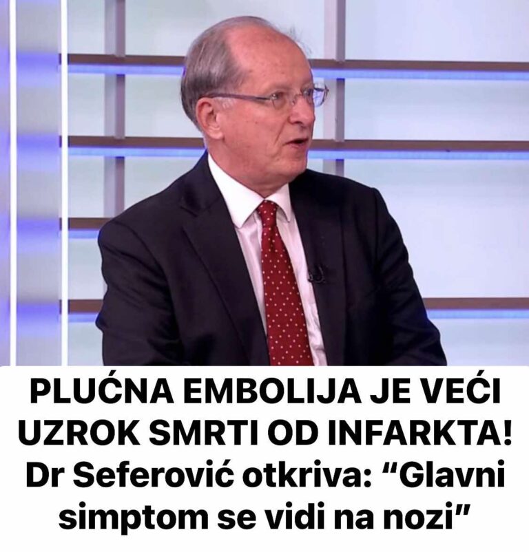 PLUĆNA EMBOLIJA JE VEĆI UZROK SMRTI OD INFARKTA! Dr Seferović otkriva: “Glavni simptom se vidi na nozi”