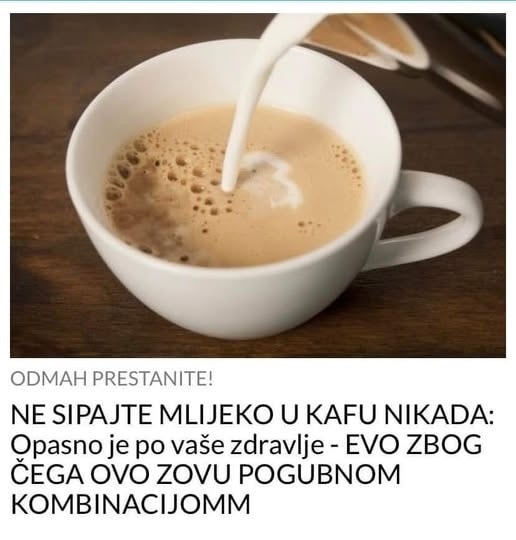 Cijeli život pravite ovu grešku s kafom – evo zašto mlijeko nikako ne ide uz nju!
