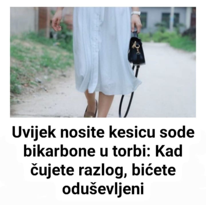 Evo zašto biste uvijek trebali nositi kesicu sode bikarbone u torbi – razlog će vas iznenaditi!