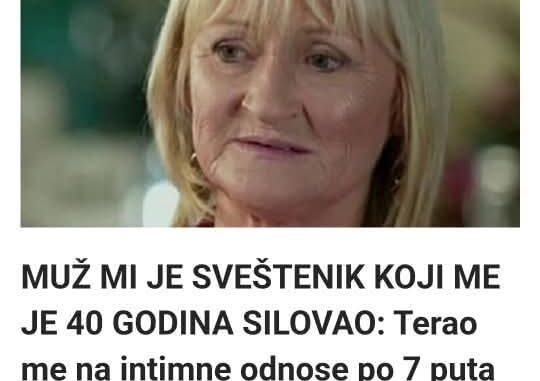 Moj muž je sveštenik, a ja sam bila njegova seks robinja 40 godina: Silovao me je 7 puta na dan, a naš sin me je dokrajčio! (VIDEO)