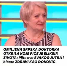 OMILJENA SRPSKA DOKTORKA OTKRILA KOJE PIĆE JE ELIKSIR ŽIVOTA: Pijte OVO SVAKOG JUTRA i bićete ZDRAVI KAO ĐOKOVIĆ