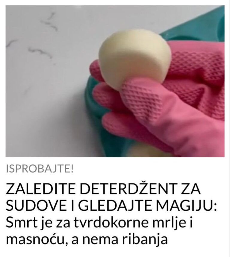 ZALEDITE DETERDŽENT ZA SUDOVE I GLEDAJTE MAGIJU: Smrt je za tvrdokorne mrlje i masnoću, a nema ribanja