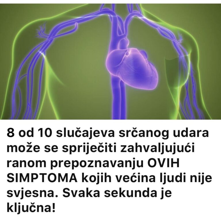 8 od 10 slučajeva srčanog udara može se spriječiti zahvaljujući ranom prepoznavanju OVIH SIMPTOMA kojih većina ljudi nije svjesna. Svaka sekunda je ključna!