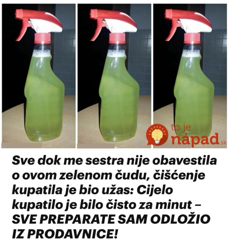 Sve dok me sestra nije obavestila o ovom zelenom čudu, čišćenje kupatila je bio užas: Cijelo kupatilo je bilo čisto za minut – SVE PREPARATE SAM ODLOŽIO IZ PRODAVNICE!