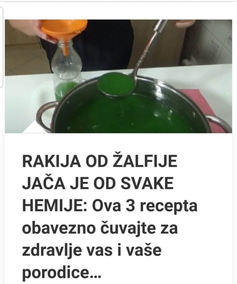 RAKIJA OD ŽALFIJE JAČA JE OD SVAKE HEMIJE: Ova 3 Recepta Obavezno Čuvajte Za Zdravlje Vas I Vaše Porodice