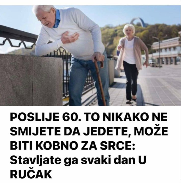 POSLIJE 60. TO NIKAKO NE SMIJETE DA JEDETE, MOŽE BITI KOBNO ZA SRCE: Stavljate ga svaki dan U RUČAK