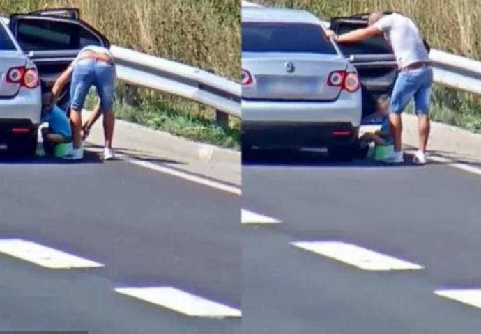 O OVOM SNIMKU DANAS SVI BRUJE: Vozač zaustavio automobil na autoputu i izveo dijete, POGLEDAJTE ŠTA JE URADIO (VIDEO)