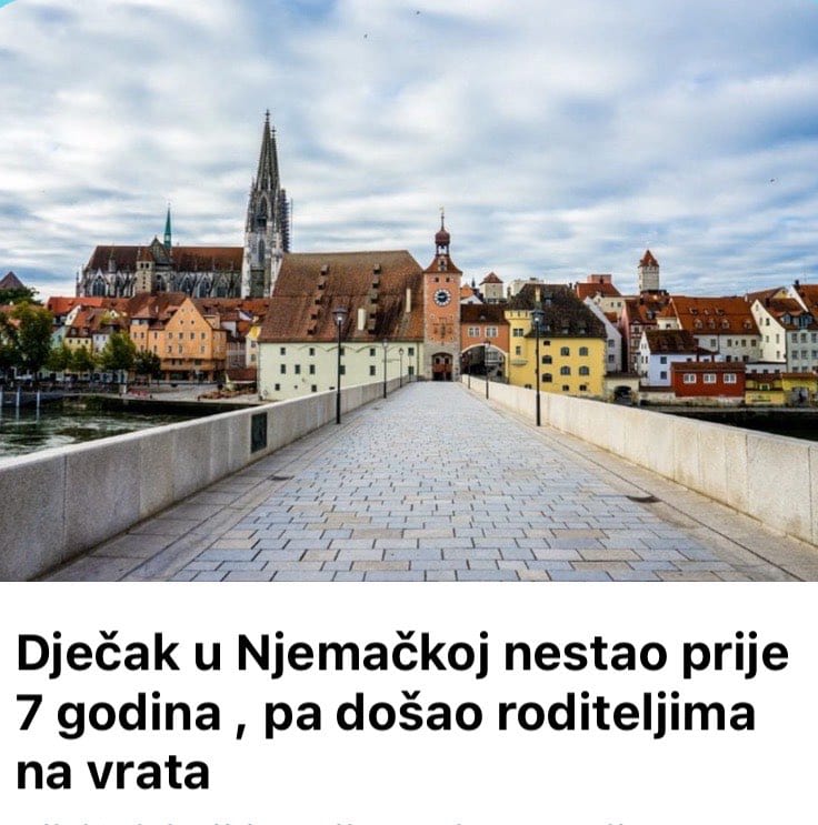 Dječak u Njemačkoj nestao prije 7 godina , pa došao roditeljima na vrata