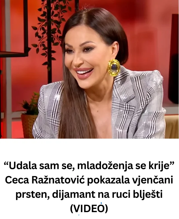 “Udala sam se, mladoženja se krije” Ceca Ražnatović pokazala vjenčani prsten, dijamant na ruci blješti (VIDEO)
