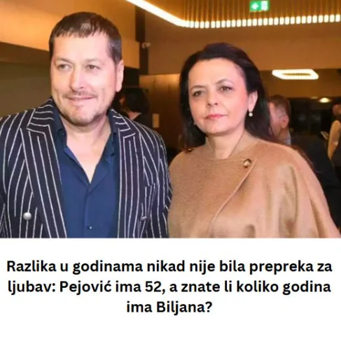 Razlika u godinama nikad nije bila prepreka za ljubav: Pejović ima 52, a znate li koliko godina ima Biljana?