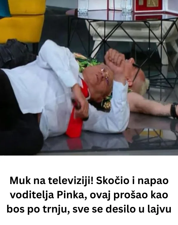 Muk na televiziji! Skočio i napao voditelja Pinka, ovaj prošao kao bos po trnju, sve se desilo u lajvu