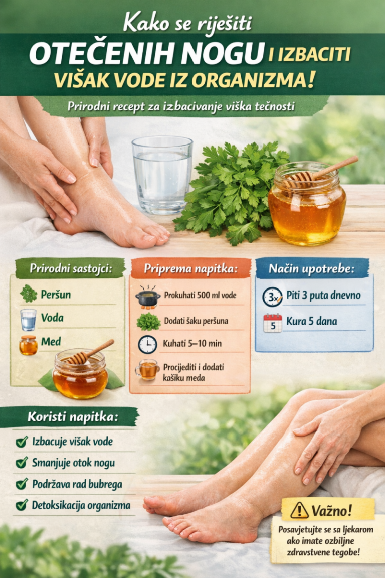 Kako se riješiti otečenih nogu i izbaciti višak vode iz organizma – prirodan recept