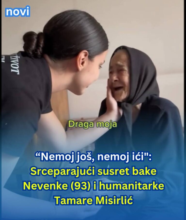 “Nemoj još, nemoj ići”: Srceparajući susret bake Nevenke (93) i humanitarke Tamare Misirlić