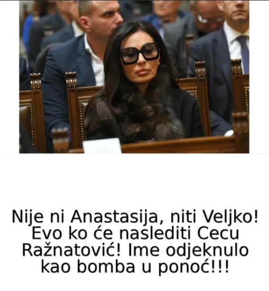 Nije ni Anastasija, niti Veljko! Evo ko će naslediti Cecu Ražnatović! Ime odjeknulo kao bomba u ponoć!!!