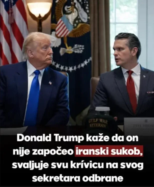 Donald Trump kaže da on nije započeo Iranski sukob, i svaljuje krivicu na svog sekretara odbrane