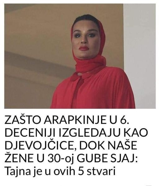 ZAŠTO ARAPKE U 6. DECENIJI IZGLEDAJU KAO DJEVOJČICE, DOK NAŠE ŽENE U 30. GUBE SJAJ Tajna je u ovih 5 stvari