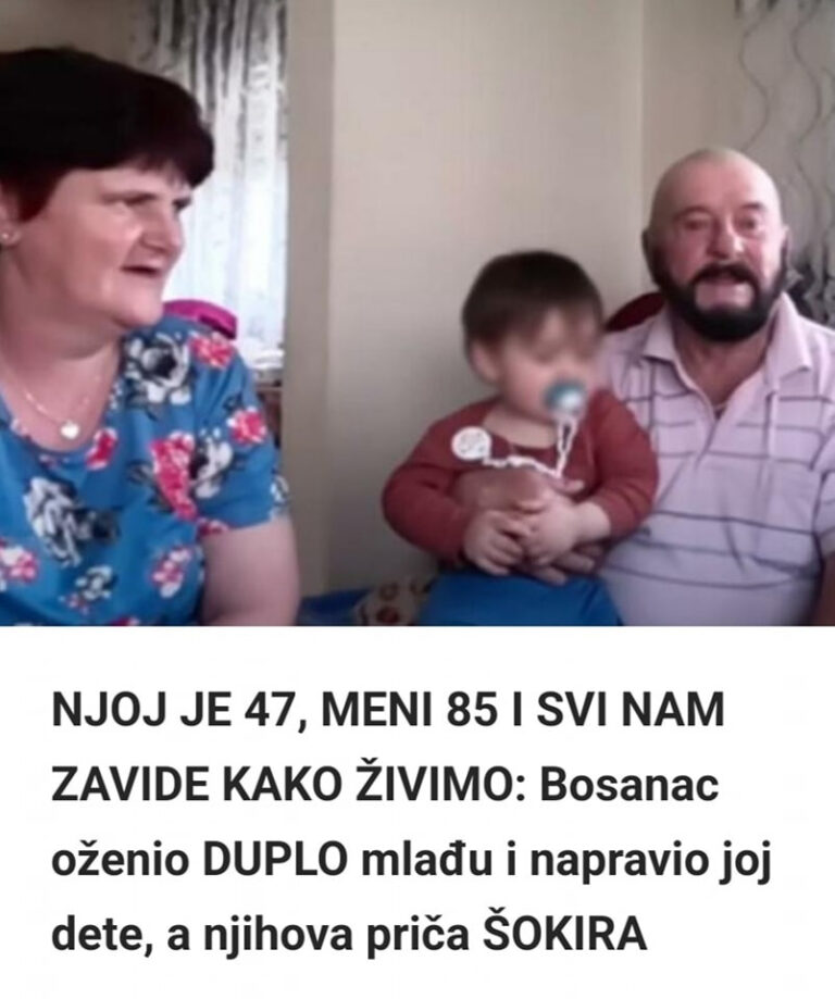 NJOJ JE 47, MENI 85 I SVI NAM ZAVIDE KAKO ŽIVIMO: Bosanac oženio DUPLO mlađu i napravio joj dete, a njihova priča ŠOKIRA