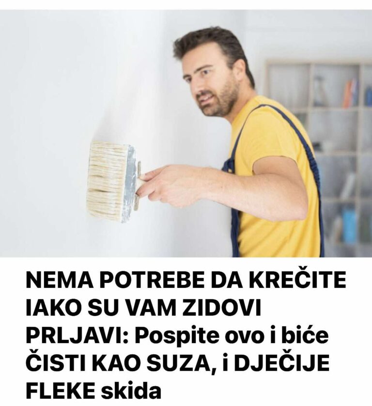 NEMA POTREBE DA KREČITE IAKO SU VAM ZIDOVI PRLJAVI: Pospite ovo i biće ČISTI KAO SUZA, i DJEČIJE FLEKE skida