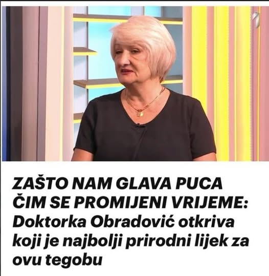Svi pate od glavobolje zbog vremenskih promjena, ali doktorka Obradović ima rješenje!