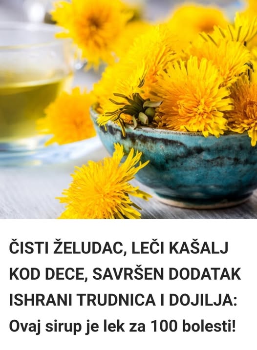 ČISTI ŽELUDAC, LEČI KAŠALJ KOD DECE, SAVRŠEN DODATAK ISHRANI TRUDNICA I DOJILJA: Ovaj sirup je lek za 100 bolesti!
