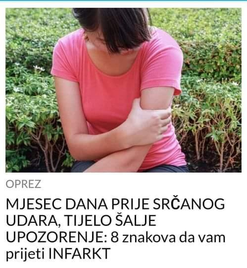 Mjesec dana prije srčanog udara vaše tijelo šalje upozorenje: 8 znakova da ste u opasnosti