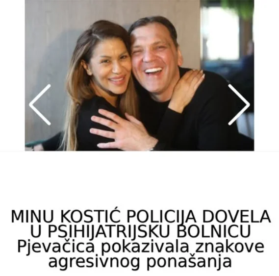 MINU KOSTIĆ POLICIJA DOVELA U PSIHIJATRIJSKU BOLNICU Pjevačica pokazivala znakove agresivnog ponašanja