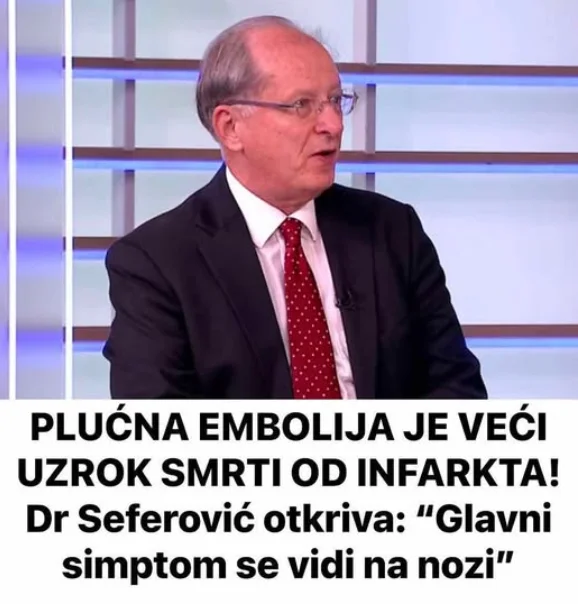 PLUĆNA EMBOLIJA JE VEĆI UZROK SMRTI OD INFARKTA! Dr Seferović otkriva: “Glavni simptom sevidi na nozi”