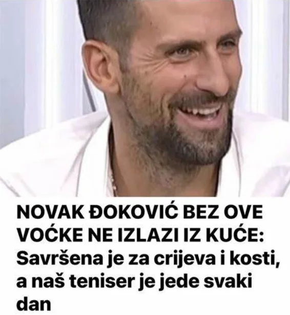 Novak Đoković bez ove voćke ne izlazi iz kuće: Savršena je za crijeva i kosti, a teniser je jede svaki dan
