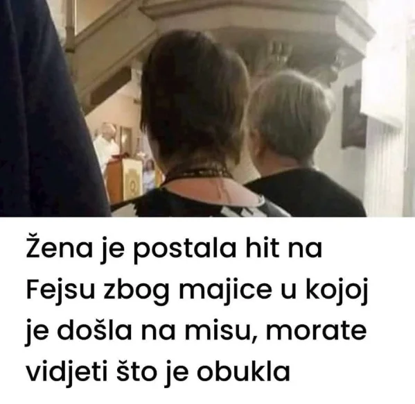 Žena je postala hit na Fejsu zbog majice u kojoj je došla na misu, morate vidjeti što je obukla