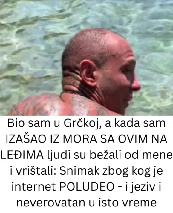 Bio sam u Grčkoj, a kada sam IZAŠAO IZ MORA SA OVIM NA LEĐIMA ljudi su bežali od mene i vrištali: Snimak zbog kog je internet POLUDEO – i jeziv i neverovatan u isto vreme