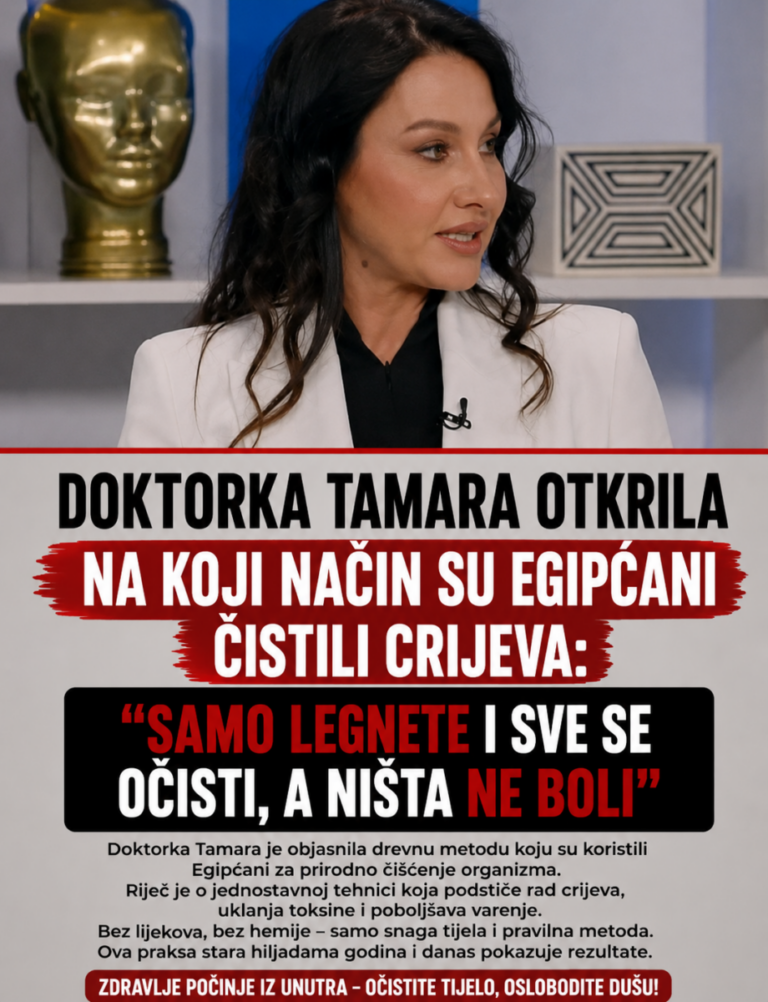 Doktorka Tamara otkrila nakoji način su Egipćani čistili crijeva: ”Samo legnete i sve se očisti, a ništa ne boli”