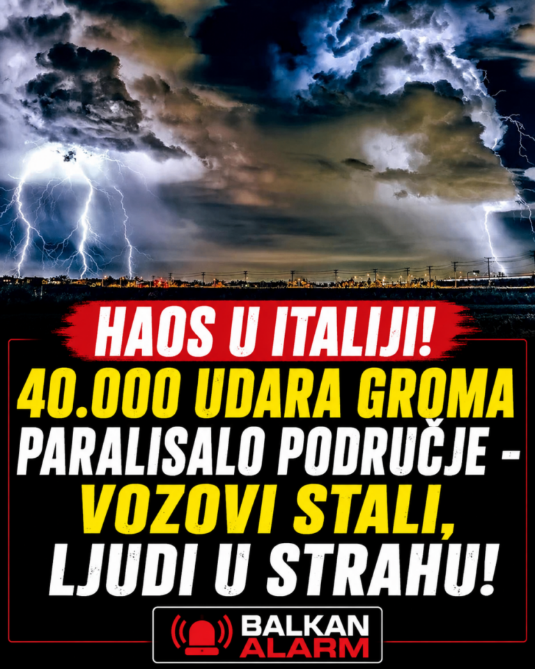 HAOS U ITALIJI! 40.000 UDARA GROMA PARALISALO PODRUČJE – vozovi stali, ljudi u STRAHU!