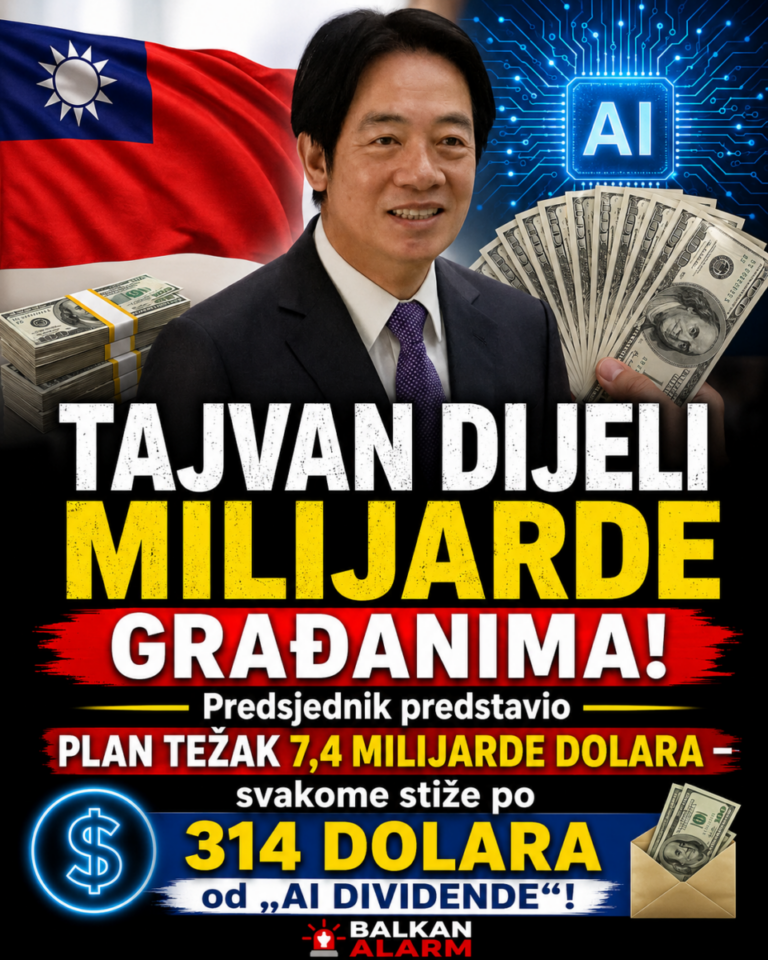 TAJVAN DIJELI MILIJARDE GRAĐANIMA! Predsjednik predstavio PLAN TEŽAK 7,4 MILIJARDE DOLARA – svakome stiže po 314 DOLARA od „AI DIVIDENDE“!