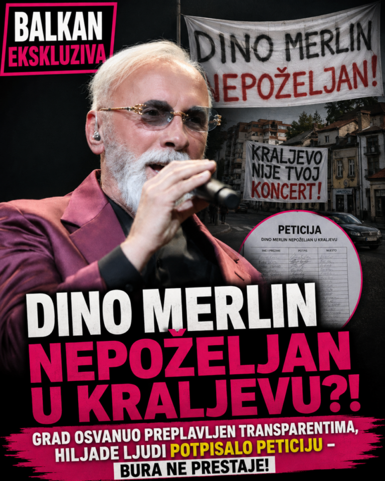 DINO MERLIN NEPOŽELJAN U KRALJEVU?! Grad osvanuo preplavljen TRANSPARENTIMA, hiljade ljudi potpisalo PETICIJU – BURA NE PRESTAJE!