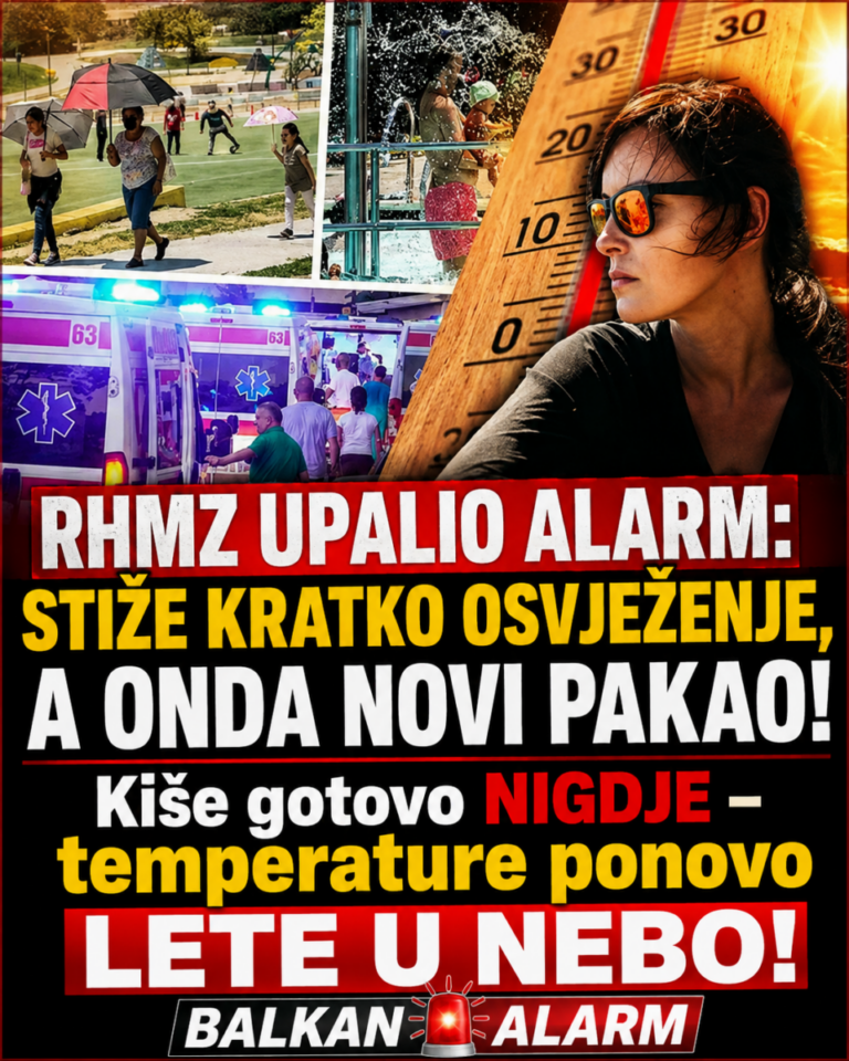 RHMZ UPALIO ALARM: STIŽE KRATKO OSVJEŽENJE, A ONDA NOVI PAKAO! Kiše gotovo NIGDJE – temperature ponovo LETE U NEBO!