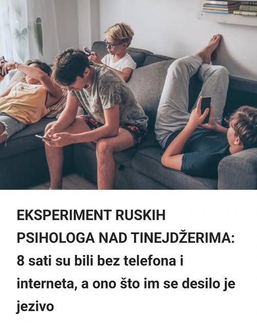 EKSPERIMENT RUSKIH PSIHOLOGA NAD TINEJDŽERIMA: 8 sati su bili bez telefona i interneta, a ono što im se desilo je jezivo
