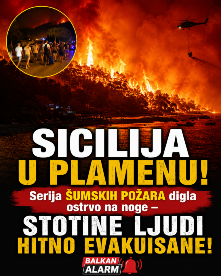 SICILIJA U PLAMENU! Serija ŠUMSKIH POŽARA digla ostrvo na noge – STOTINE LJUDI HITNO EVAKUISANE!