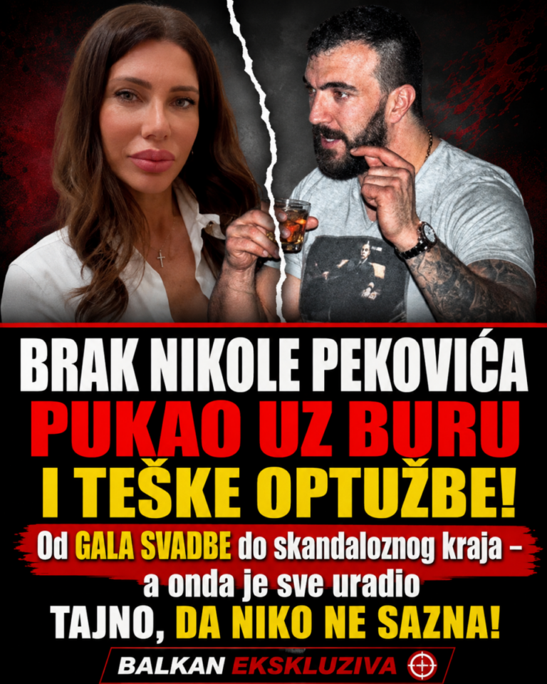 BRAK NIKOLE PEKOVIĆA PUKAO UZ BURU I TEŠKE OPTUŽBE! Od GALA SVADBE do skandaloznog kraja – a onda je sve uradio TAJNO, DA NIKO NE SAZNA!