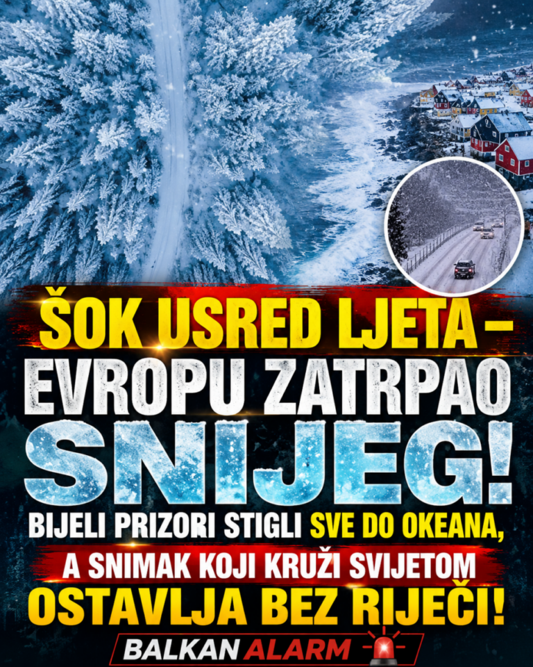 ŠOK USRED LJETA – EVROPU ZATRPAO SNIJEG! Bijeli prizori stigli SVE DO OKEANA, a snimak koji kruži svijetom OSTAVLJA BEZ RIJEČI!