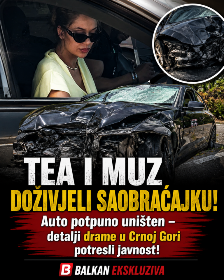 TEA I MUŽ DOŽIVJELI SAOBRAĆAJKU! Auto potpuno uništen – detalji drame u Crnoj Gori potresli javnost!